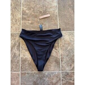 Skims Swim Mid Waist Bikini Bottom Onyx Size Small